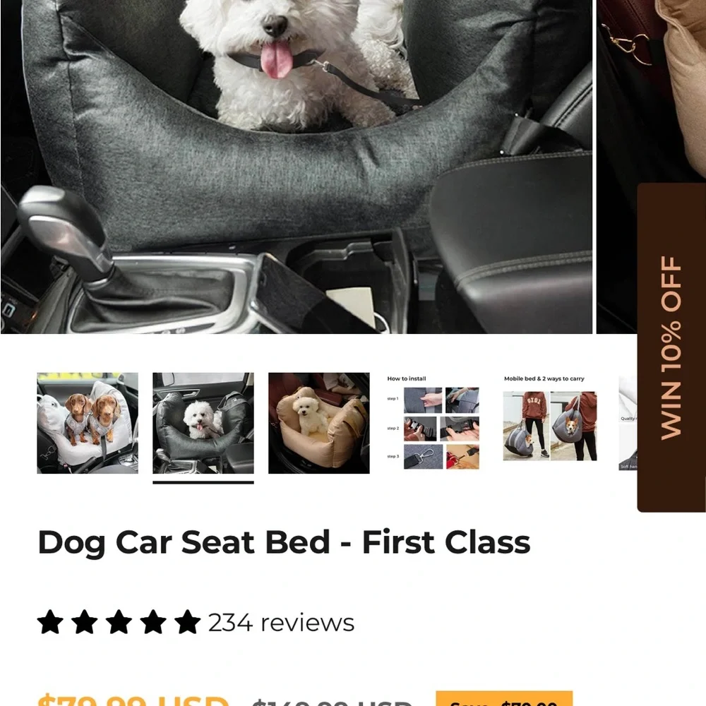 Funny Fuzzy New Dog Car/Petbed